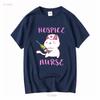 Hospice Nurse T Shirt Life Cat Registered Ideas Nursing School Squad long or short sleeves vintage Washed homme Versatile