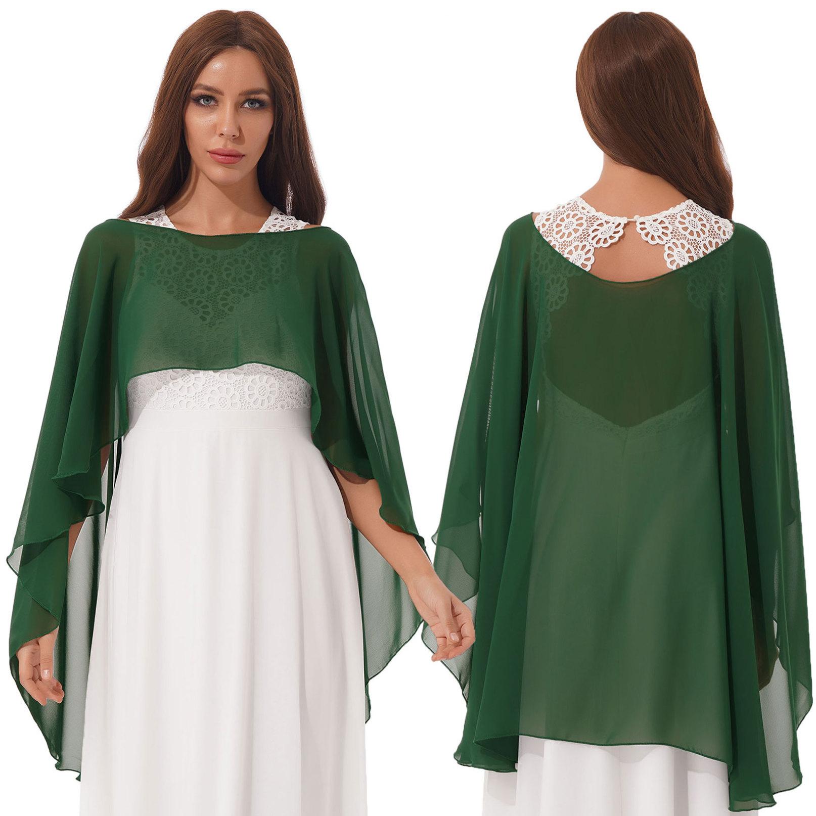 

Жіноча жіноча м яка легка шифонова висока низька шаль весільні накидки плечима весільні довгі шалі та обгортки One Size армія зелений колір