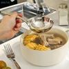 Short Handle Deepened Ramen Soup Spoon - 201 Stainless Steel Large Capacity Tablespoon, Kitchen Cooking Soup Utensils