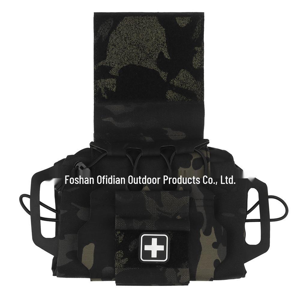 Medium Tactical First Aid Kit with Quick Deployment Pull Tab and Hook & Loop Closure
