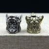 Frostwolf Head Sculpture Brass Knife Bead Edc Outdoor Diy Paracord Woven Lanyard Pendant Jewelry Umbrella Rope Hanging Accessory