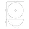 Lavabo - vidaXL - 32,5 x 14 cm - Céramique - Doré - Design contemporain