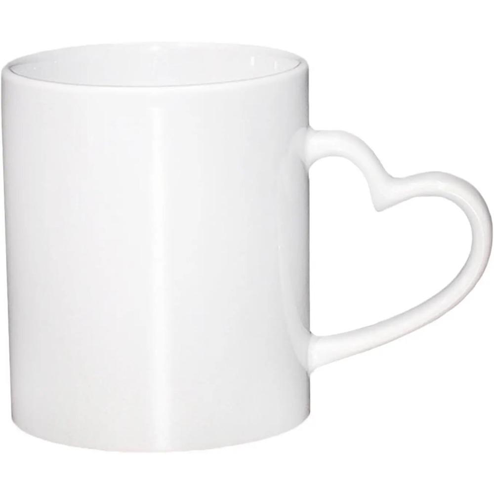 11oz White Mug Cup, Lightweight Bright Porcelain Tea Cups with Handle, Elegant and  Ceramic Coffee Cups for Tea, Hot Cocoa, Milk
