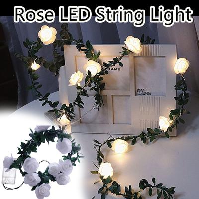 Lichterkette Batteriebetrieben Innen mit LED-Licht Rosen mit Warmlicht