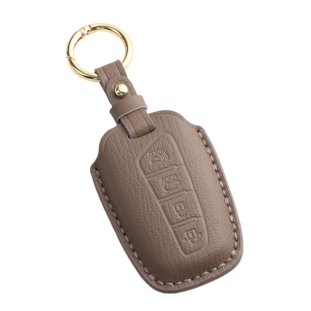 Suitable For Modern Ix45 Car Key Cover, Purely Handmade High-Grade Leather Key Protection, Case Chain
