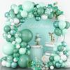 Sage Green Balloon Set Anniversary Birthday Party Scene Arrangement Themed Balloon Arch