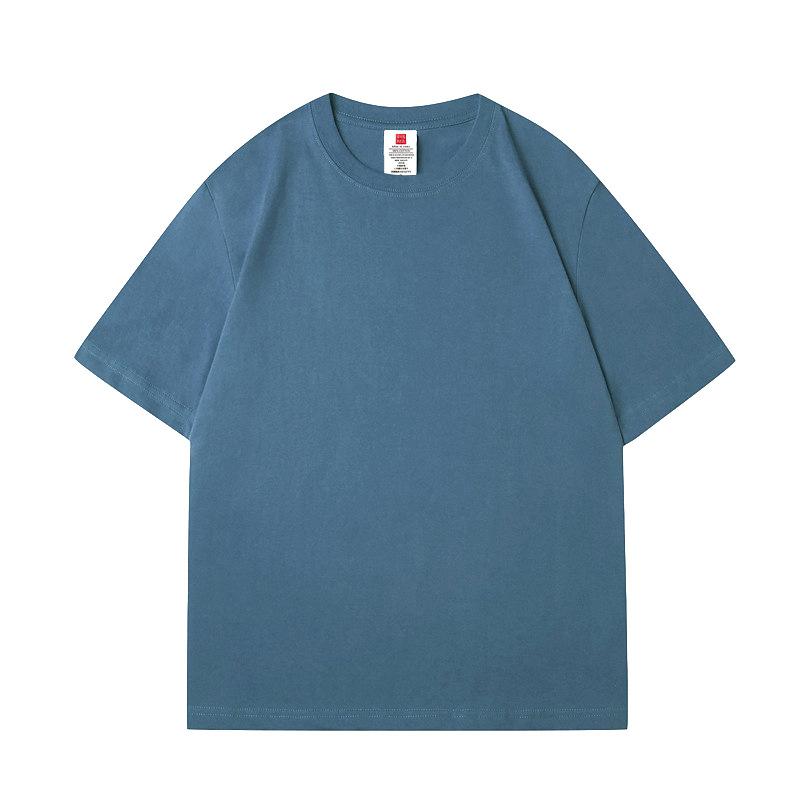 Men's Short Sleeved T-shirt Made 100% Pure Cotton  Summer Heavyweight Loose Oversized Top  Fashionable Round Neck Half Sleeved Casual T-shirt