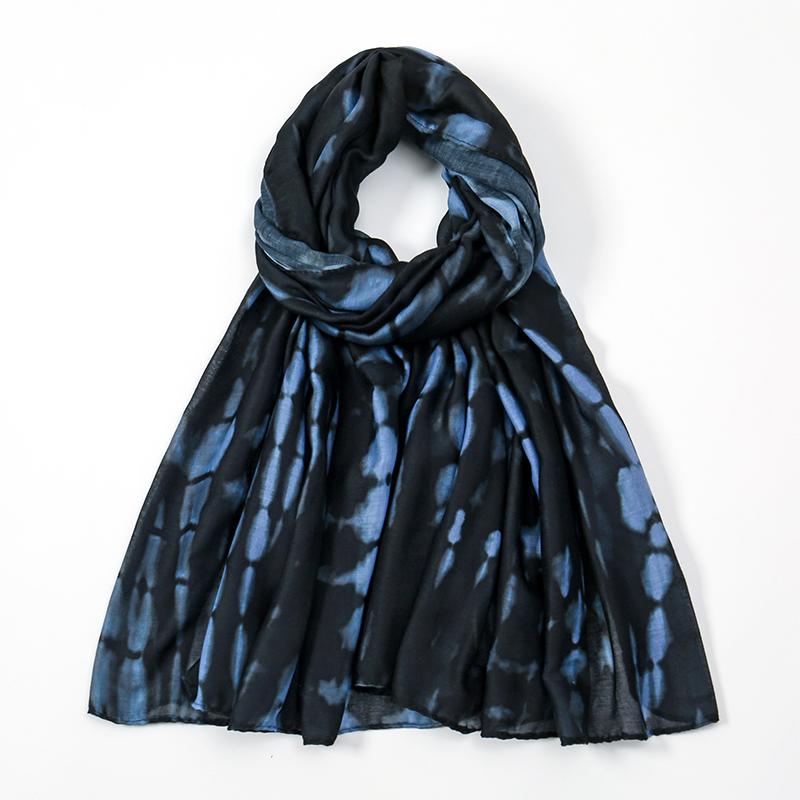 1Pcs Watercolor Print Hijab Women Bohemian Soft Islam Ramadan Muslim Hijabs Foulard Femme Shawl Wrap Scarf Headscarf