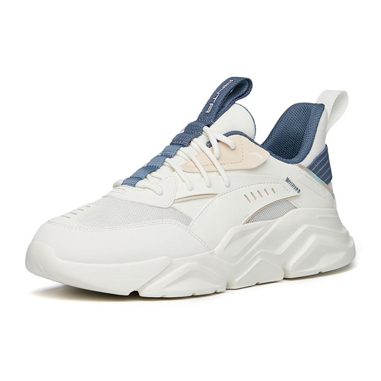 New Anta Life Collection Cushioning, Slip Resistant, And Abrasion Resistant Low Top Sports Casual Shoes Blue White 912228820-11
