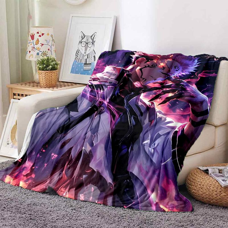 3D Cartoon Jujutsu Kaisen Anime Itadori Yuj Blanket,Soft Throw Blanket for Home Bedroom Bed Sofa Travel Picnic Office Cover Kids