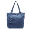 New denim shoulder bag women's casual simple girl tote bag student portable make-up bag