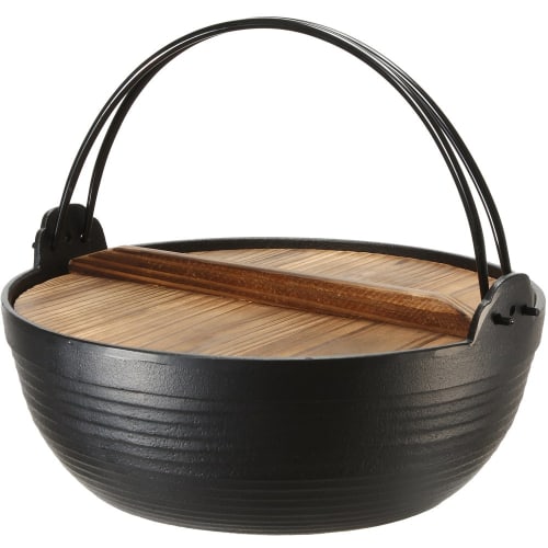 Ikenaga Iron Works Irori Pot, Nanbu Iron, Induction and Gas Compatible, 18cm, Country Pot, Kappo Style, Round Pot, Made In Japan