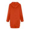 Women's Solid Colour Fashion Comfortable Hooded Mid-Length Long Sleeve Sweatshirt