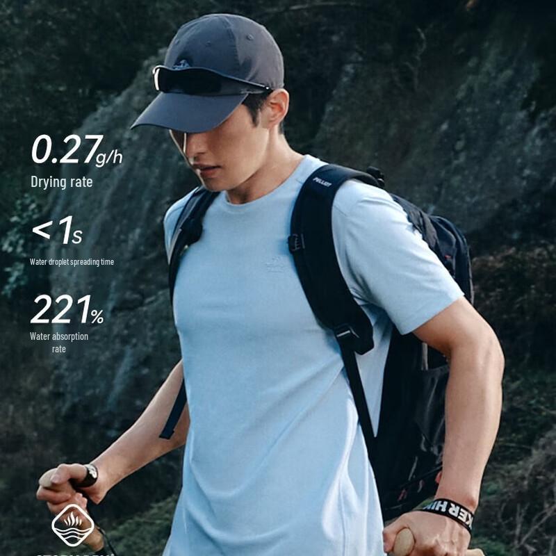Pelliot Men's Outdoor Breathable Quick-Dry Sports T-Shirt