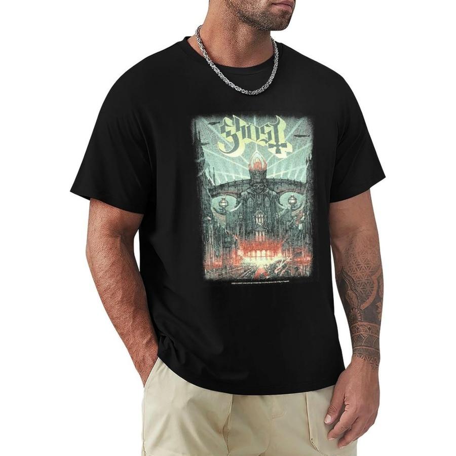 Corlrjxpd Men s Ghost Meliora T-Shirt Summer Crew Neck Tops Casual Short Sleeves T-Shirts(3) S