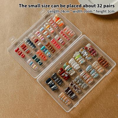 Punte per unghie finte Contenitore per scatola di immagazzinaggio per nail art Espositore per supporto per punte per unghie vuote