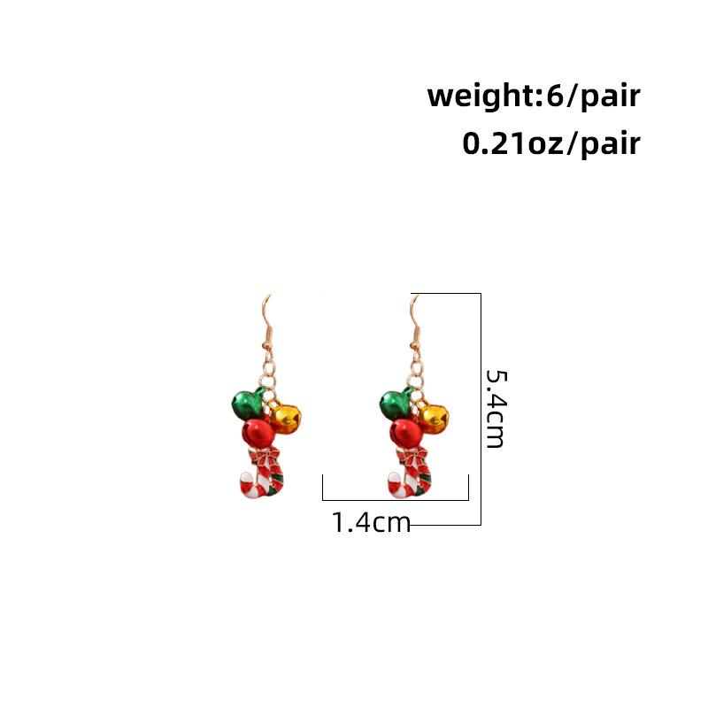Personalized Christmas earrings, stud earrings, female creative new bells, Christmas tree gifts