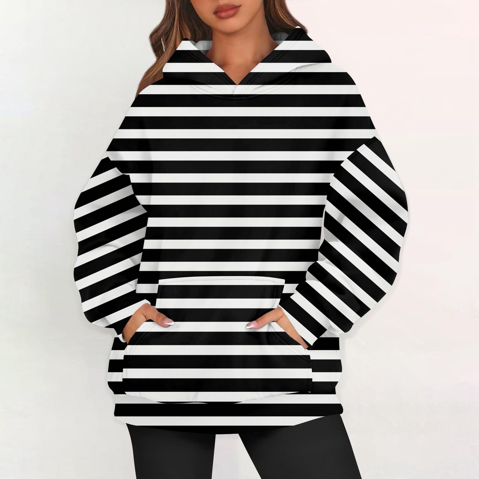 

Женские худи оверсайз из флиса, толстовки с длинным рукавом, пуловеры с карманом M чёрный