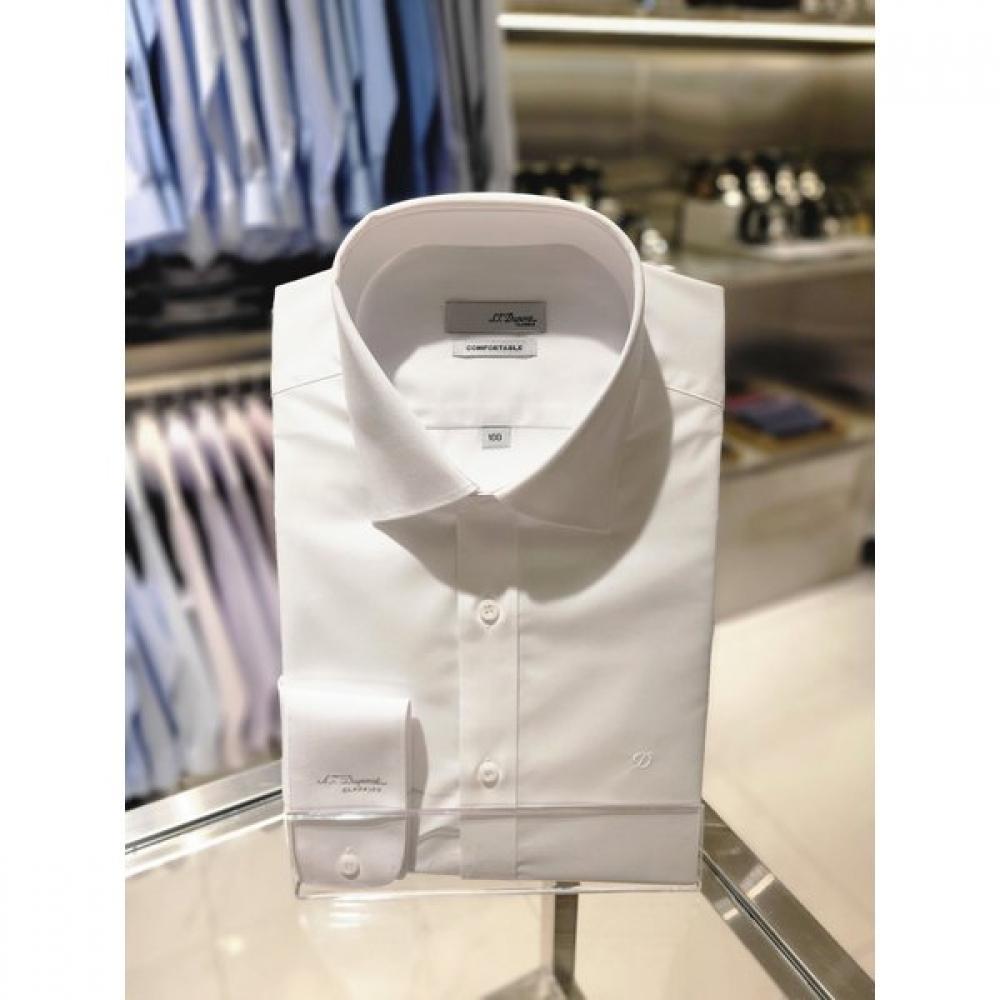 S.t. Dupont Slim Fit Long Sleeve Stretch Shirt Se5sm22ls927swh 100