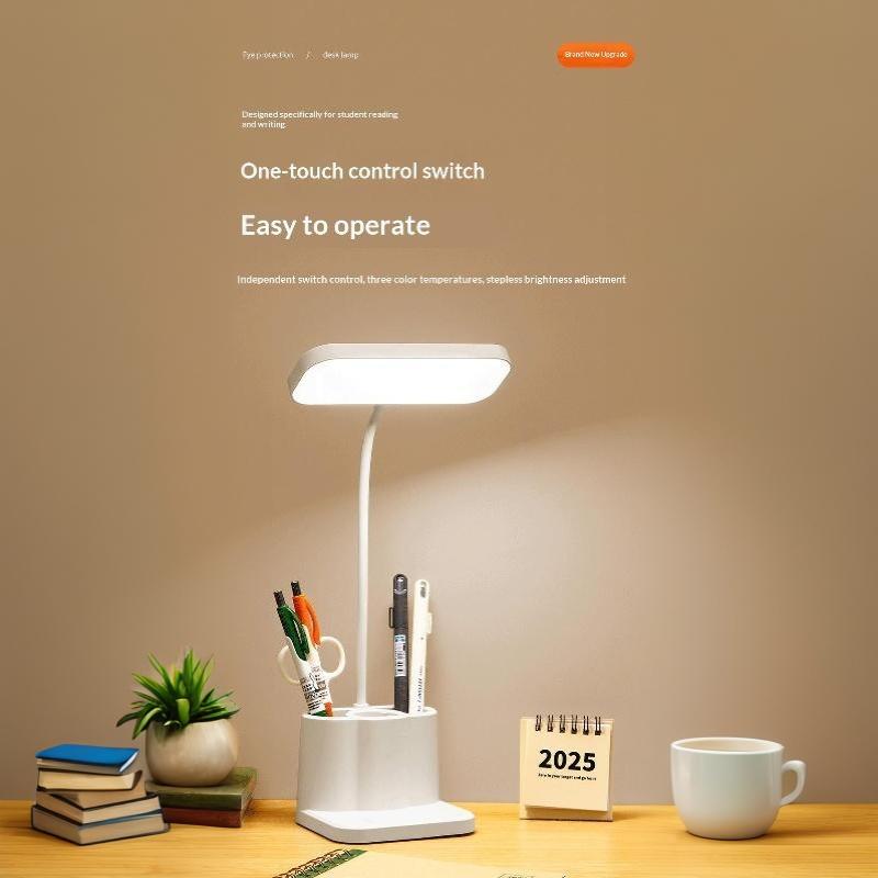 LED Desk Lamp USB Charging Portable Reading Night Light for Dorm Bedroom Bedside Student Study Lighting