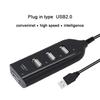 4-port USB2.0 Splitter Black
