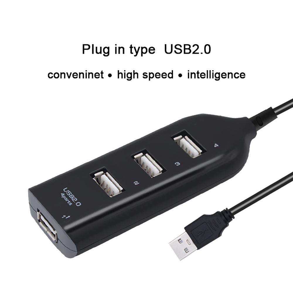 4-port USB2.0 Splitter Black