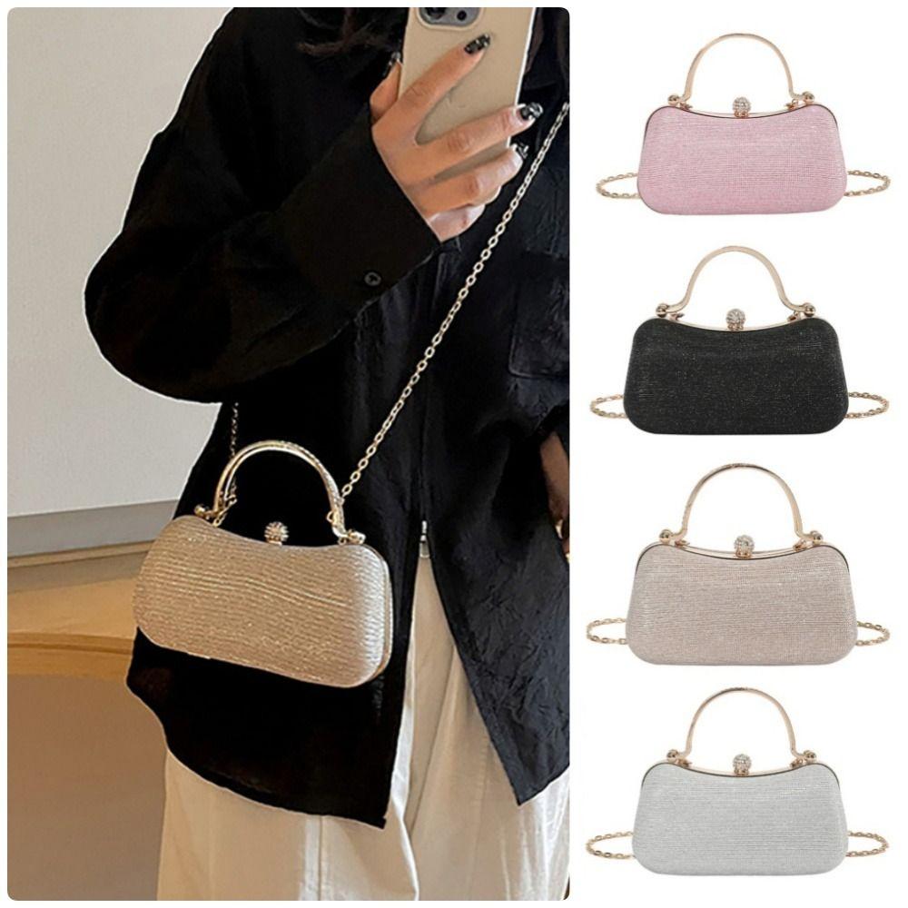 1Pcs Fashion Clutch Bag Evening Bag Shoulder Dinner Bag Chain Purse Rhinestones Beaded Women Handbags for Wedding Party