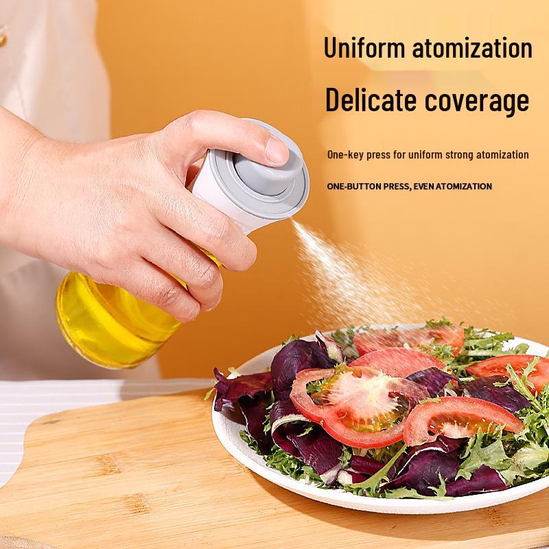 Universal Glass Oil Spray Bottle: Dustproof, Large Caliber, Uniform Seasoning Dispenser