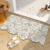 Small Fresh Flowers Diatom Mud Mat Home Bathroom Cute Flower Non-slip Mat Bathroom Absorbent Quick Drying Mat