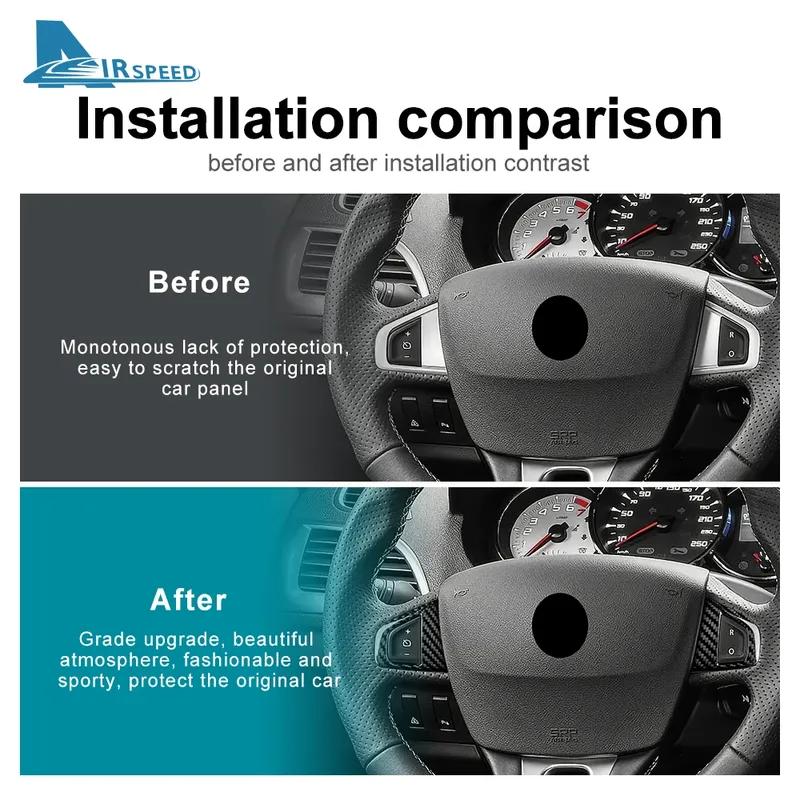 Real Dry Hard Carbon Fiber Sticker Trim For Renault Fluence Megane 3 RS 2009 2010 2011 2012 2013 2014 Car Steering Wheel Button
