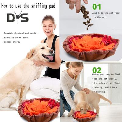 Tapis à renifler pour chien, tapis à renifler pour animaux de compagnie, tapis d'alimentation lente pliable, jouet puzzle interactif, jouet de dressage antidérapant pour chien
