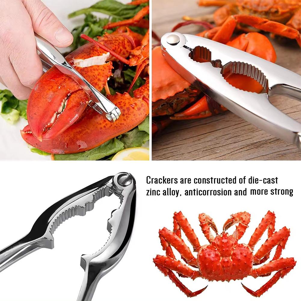 1 Set Stainless Steel Crab Fork Seafood Tools Lobster Cracker Forks Nut Cracker Shell Claw Lobster Shellers Crab Leg Cracker Kit