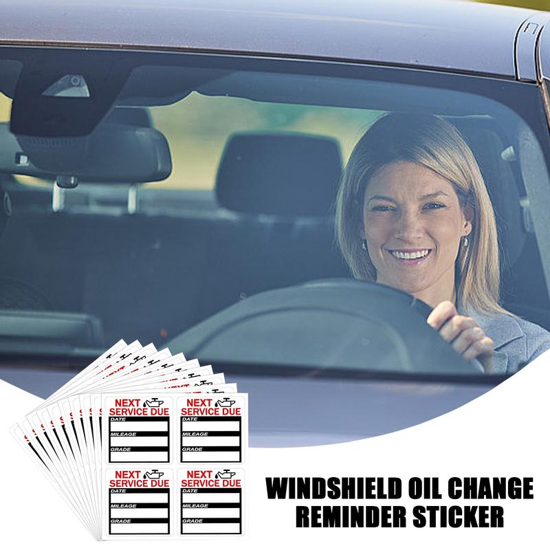 40Pcs Oil Change Reminder Stickers 2x2Inch Service Remind Window Sticker for Car NEXT SERVICE DUE Reminder Labels for Auto