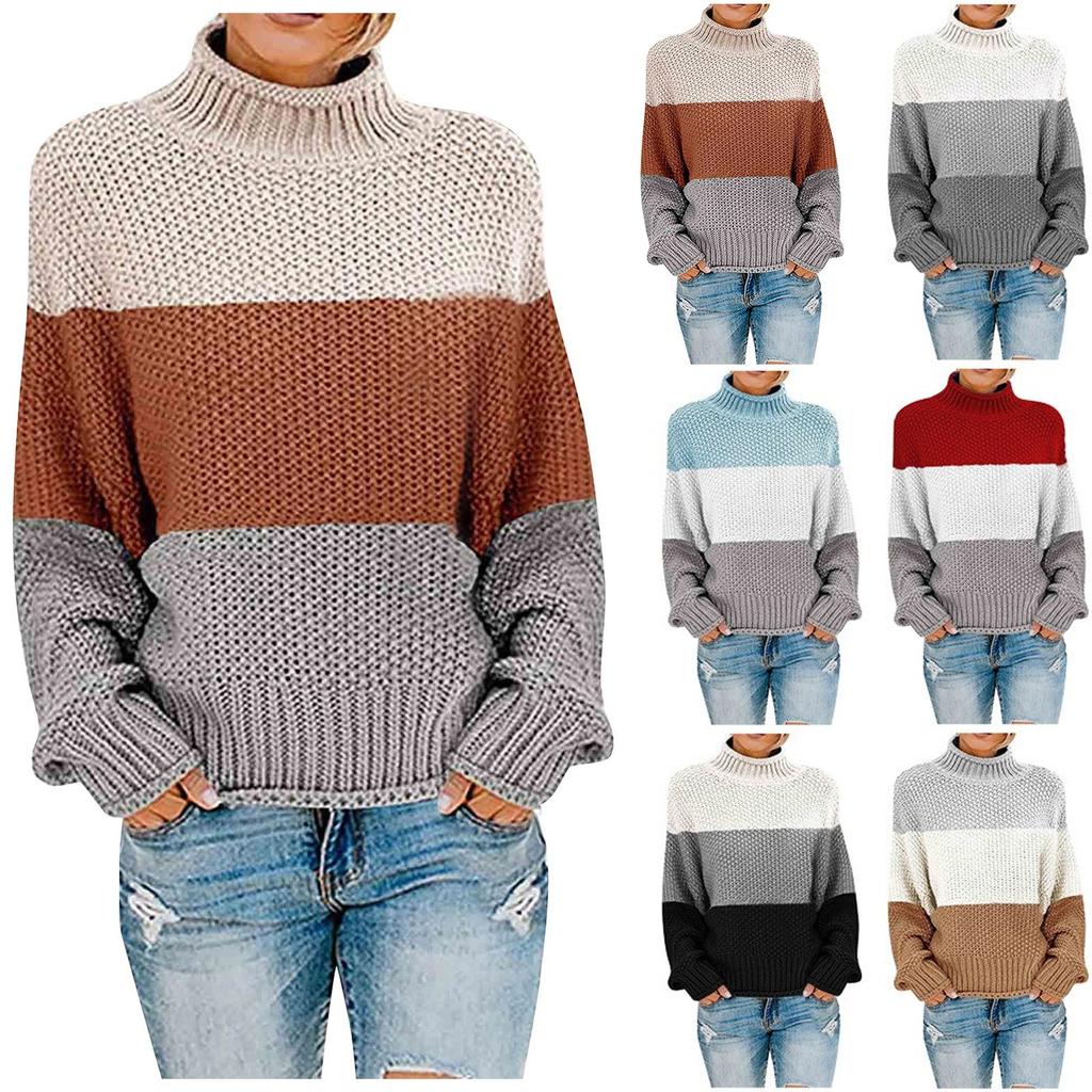 Womens Off The Shoulder Sweater Casual Knitted Loose Long Sleeve Pullover