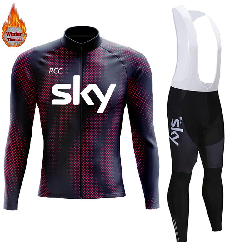 2026 Winter Warm Cycling Clothing Set Thermal Fleece Cycling Jersey Men's Mtb Clothing Man Blouse Uniform Bicycle Clothes Complete Set