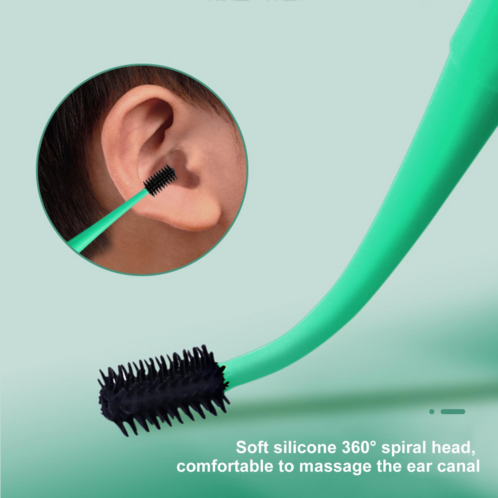 Silicone Ear Pick Double Head Ear Cleaner Spiral Swab Ear Wax Removal Tool Ear Cleaning Sticks Earpick Remover