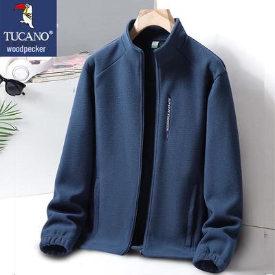 Herrfleecejacka med dubbelsida