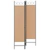 3 Panel Room Divider Beige 120 X 180 Cm Fabric