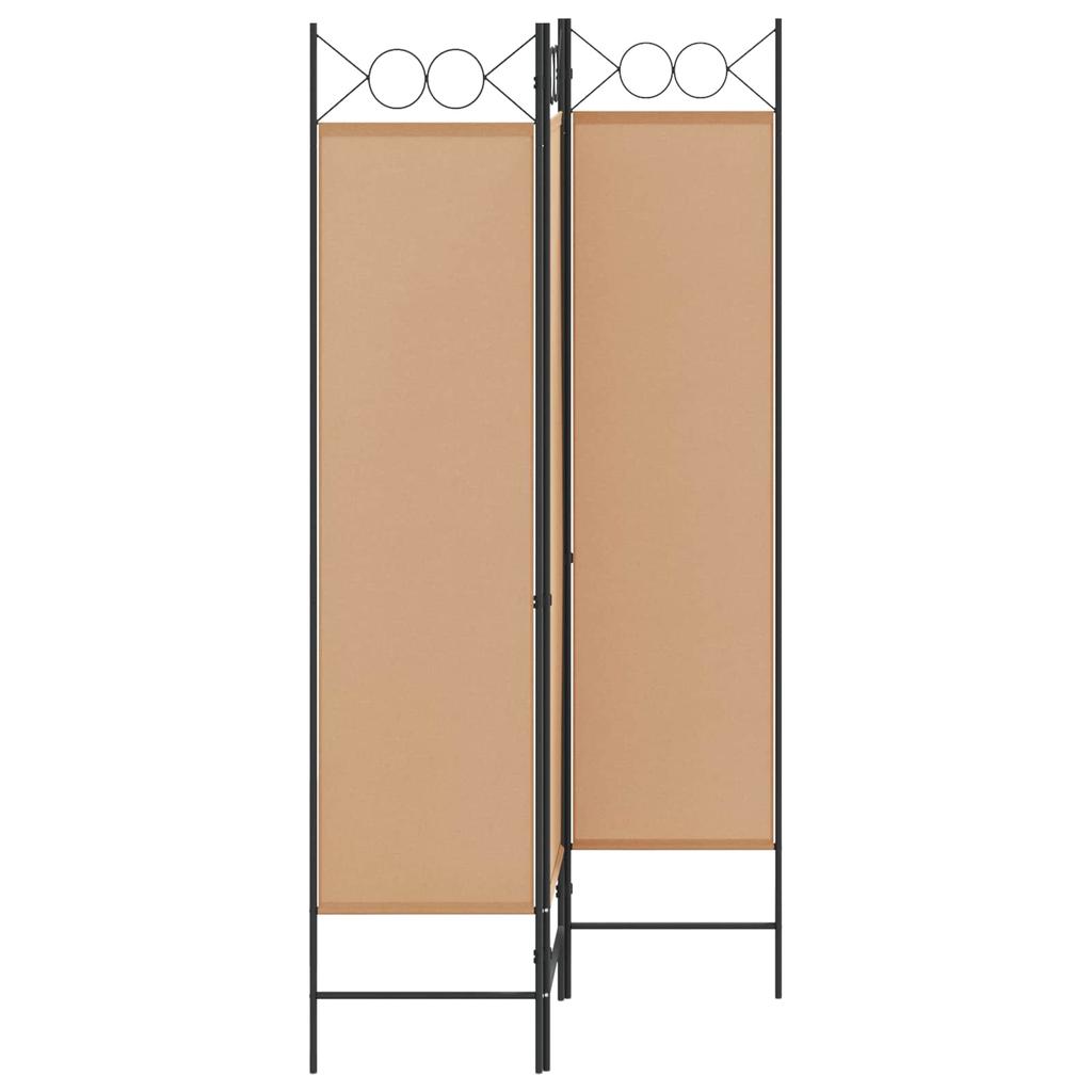 3 Panel Room Divider Beige 120 X 180 Cm Fabric