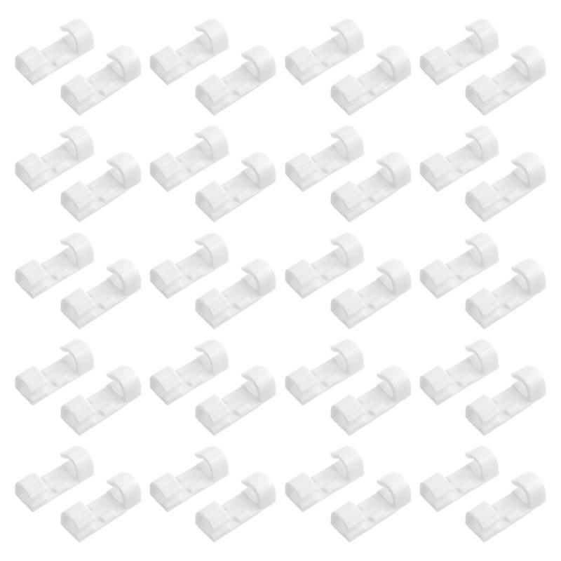 Adjustable Cord Clip Wire Holders No Drill Installation Reusable Cable Organizers Plastic Cable Clip For Desk Wall Car