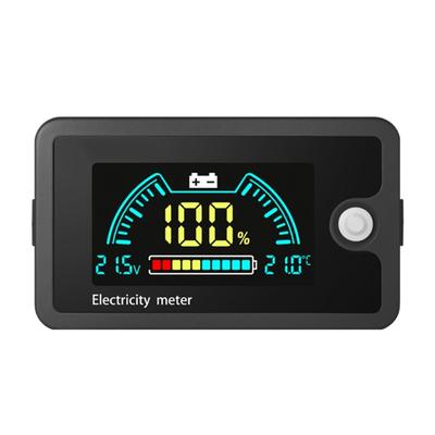 Motorcycle Quick Connection Battery Monitor Realtime Charge Display Weatherproof Construction for 8-100V Power Equipment