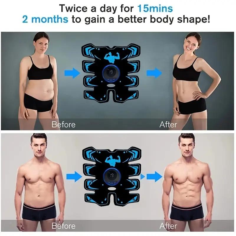 EMS abdominal muscle trainer 8-mode 19 intensity ABS three in one trainer home exercise lazy fitness equipment set