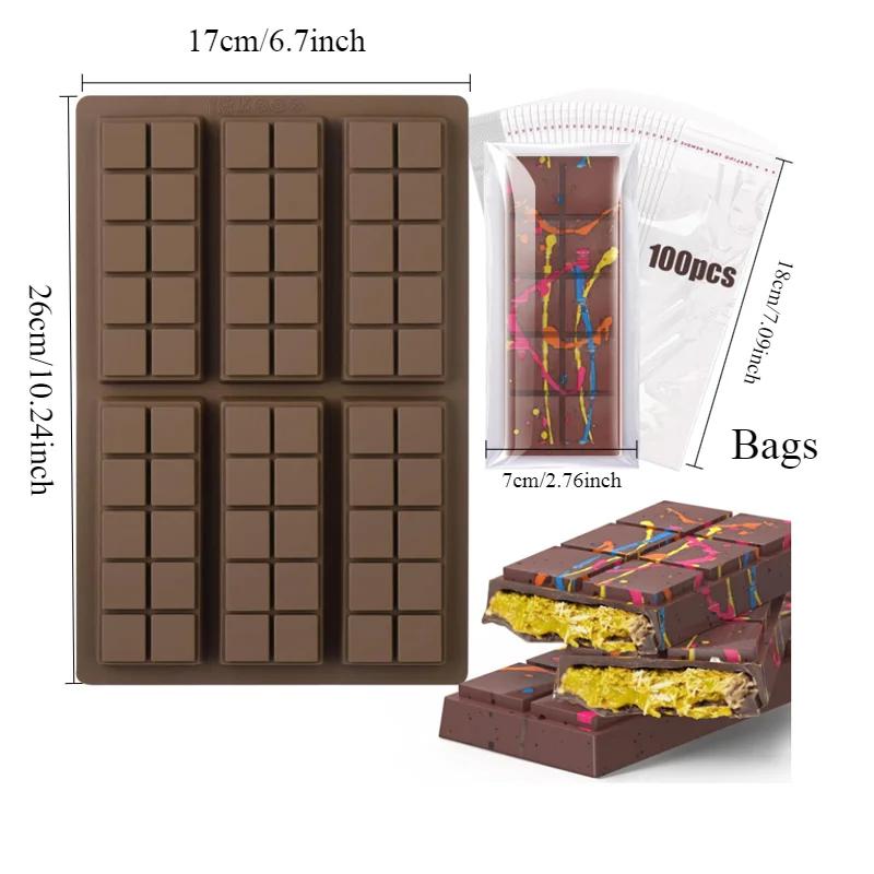 Silicone Chocolate Cake Mold 3D Strip Baking Molds for Mousse Chocolate Dessert Non-Stick Flexible Bakeware Reusable DIY Tool