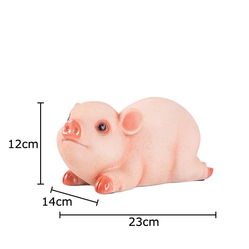 Mignon tirelire cochon simulé pour enfant tirelire créative ornements de décoration de bureau sculpture animale en résine décoration esthétique de pièce