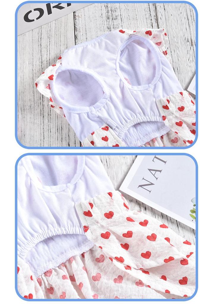 Heart Maid Princess Dress - Spring/Summer Thin Style for Small Dogs