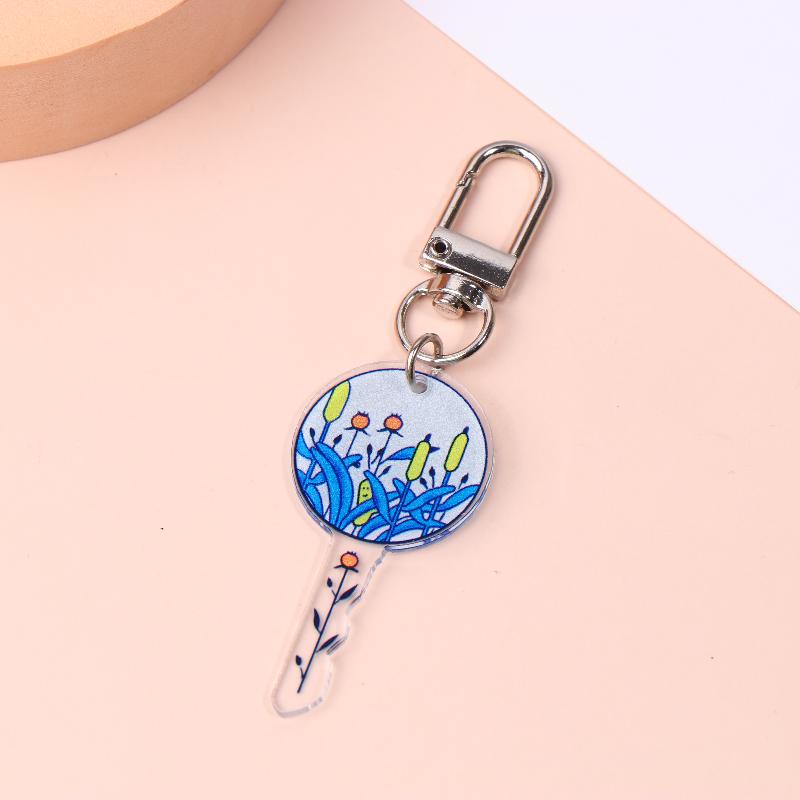 Harajuku Style Forest Animal Keychain Ins Trendy Acrylic Keyring Creative Key Holder Bag Pendant Couple Gifts