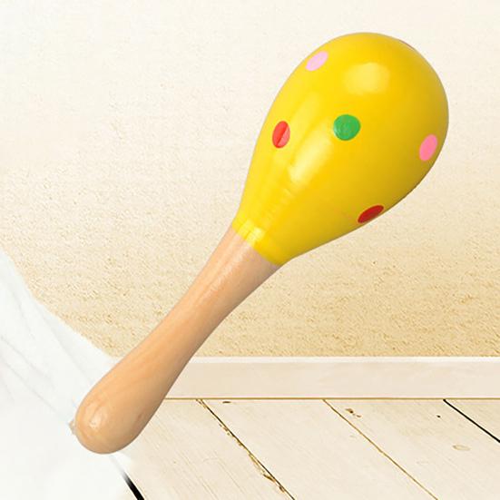 Wooden Maracas Multiple Colour Auditory Training Educational Toy Baby Sand Hammer Instrument Toy for Boys Girls