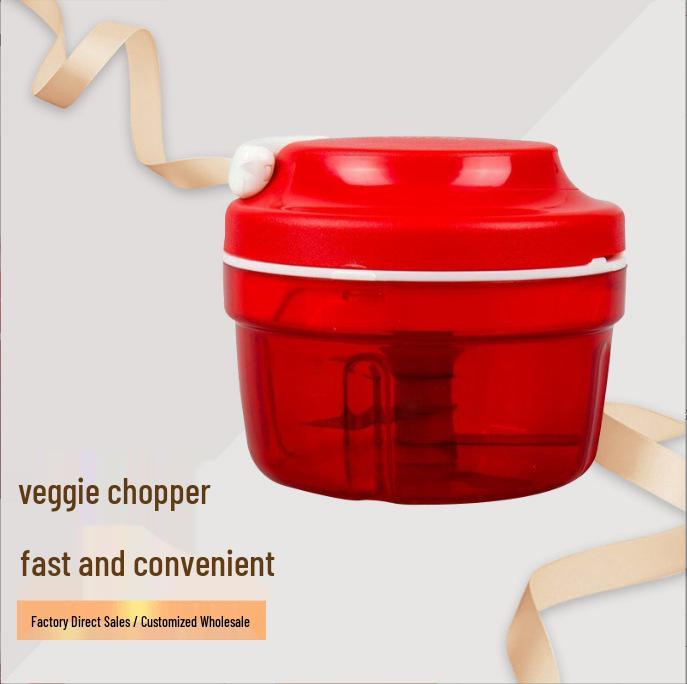 Manual Rope Vegetable Chopper and Meat Grinder – Multifunctional Kitchen Food Processor QCQ101 красный