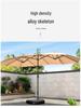 Park Double-Head Sunshade: Large Outdoor Patio, Beach & Street Umbrella with Three-Head Design for Balcony & Terrace