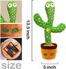Christmas Dancing Talking Cactus Toy Mimics Back, Cactus Baby Toy Singing Mimicking Repeating Recording Cactus Toy, Silly Sunny The Cactus